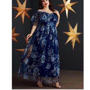 NWT Plus size off-the-shoulder maxi dress size 4XL